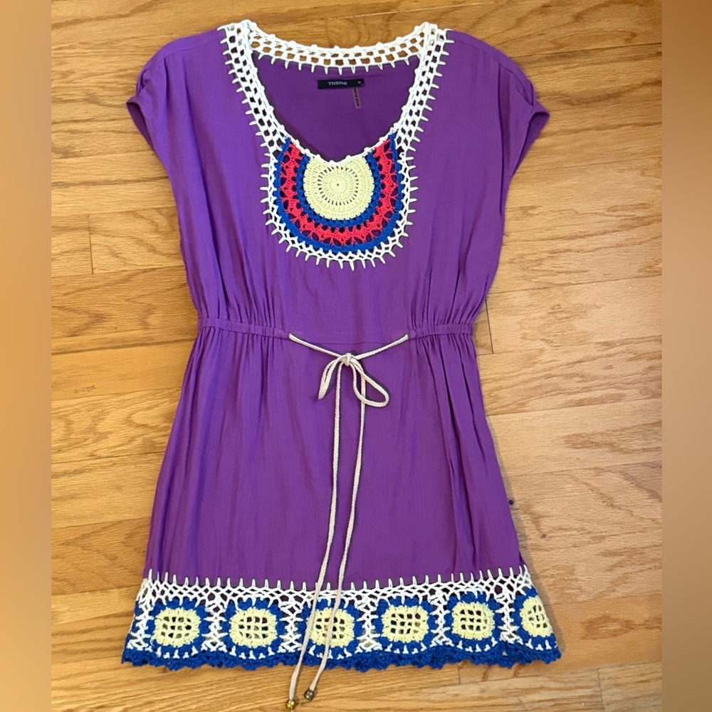 Theme Purple Dress with Crochet Details - Small